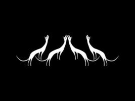 A Pack of Wolves, Naive Illustration, can use for Logo Gram, Art Illustration, Decoration, Ornate or Graphic Design Element. Vector Illustration