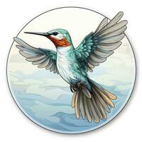 AI generated Hummingbird clipart on white background. AI Generated photo