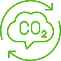 carbon footprint line icon symbol illustration vector