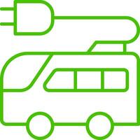 eco autobús transporte línea icono símbolo ilustración vector
