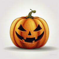 AI generated Halloween design with pumpkins. AI Generated photo