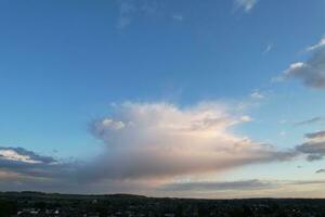 High Angle View of Sunset Clouds and sky over England photo