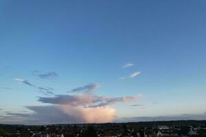 High Angle View of Sunset Clouds and sky over England photo