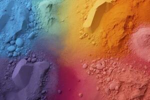 AI generated Close up of multi coloured sand background. AI Generated. photo