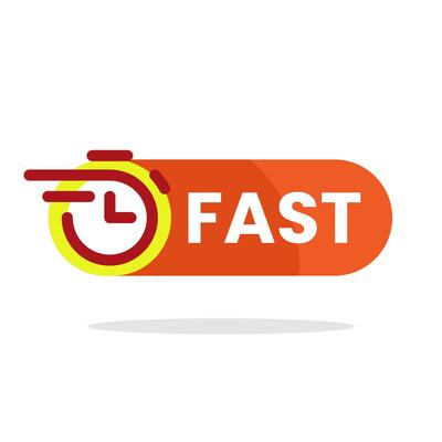 fast or quick time with stopwatch concept illustration flat design vector. simple modern graphic element for logo, infographic, icon