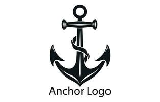 ancla Embarcacion yate lujo Insignia vector logo, ancla logo icono diseño vector plantilla,