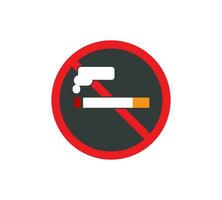 No smoking logo. Forbidden sign icon. Flat design style. Vector Illustration