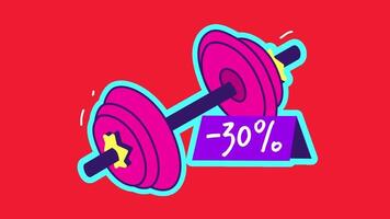 2d product sale in red background video