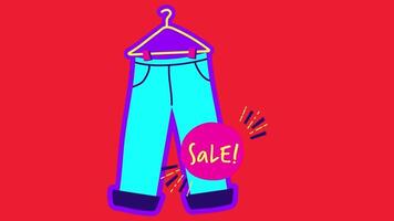 2d product sale in red background video