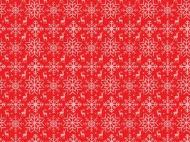 Christmas Snowflake Seamless Pattern red background vector illustration