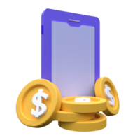 unique 3d rendering money payment transfer system online icon simple.Realistic vector illustration png