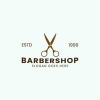 Barbershop vintage logo design vector