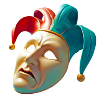 AI generated Comedy theatre mask isolated on transparent background png