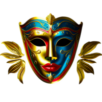 AI generated carnival mask isolated on transparent background png