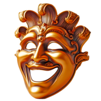 AI generated Comedy theatre mask isolated on transparent background png