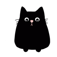 nero gatto cartone animato png