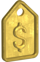 Golden price sticker png