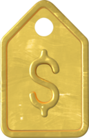 Golden price sticker png