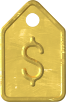 Golden price sticker png