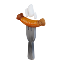 3d illustration sausage png