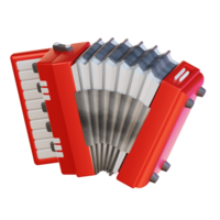 3d illustration accordion png