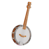 3d Illustration Banjo png