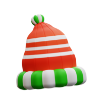 Illustration 3D du bonnet de Noel png