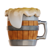 3d illustration beer mug png