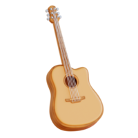 3d illustration guitar png