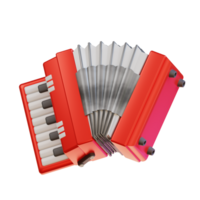 3d illustration accordion png