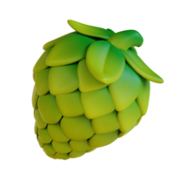 3d illustration hops fruits png