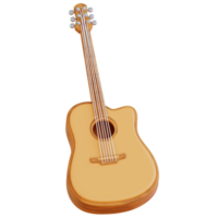 3d illustration guitar png