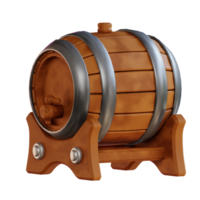 3d Illustration Bier Fass png