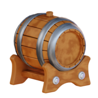 3d Illustration Bier Fass png