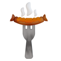 3d illustration sausage png