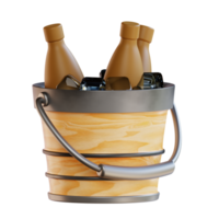 3d illustratie bier emmer png