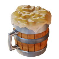 3d illustration beer mug png