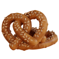 3d ilustração pretzel png