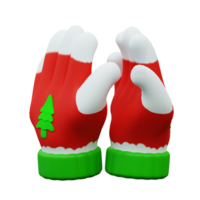 3d illustration of Christmas glove ornament png