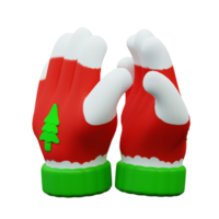 3d Illustration von Weihnachten Handschuh Ornament png