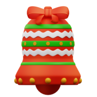 3d illustration de Noël cloches png