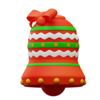 3d illustration de Noël cloches png