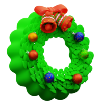 3d illustration of Christmas flower circle png