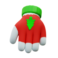 3d illustration of Christmas glove ornament png