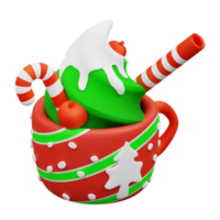 3d ilustración de Navidad hielo crema png