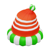 3d illustration of Santa hat png