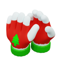 3d illustratie van Kerstmis handschoen ornament png