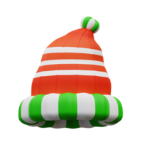 Illustration 3D du bonnet de Noel png