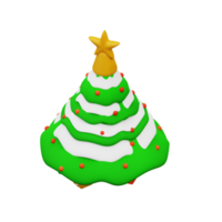 3d illustration of Christmas tree and gifts png