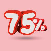 Red Discount Number illustration discount price tag design photo